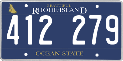 RI license plate 412279