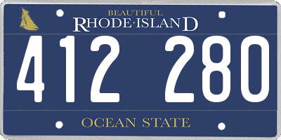 RI license plate 412280