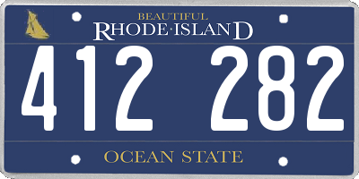 RI license plate 412282