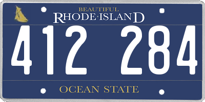RI license plate 412284