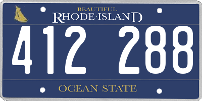 RI license plate 412288