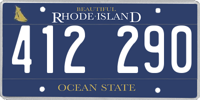 RI license plate 412290