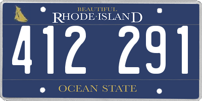 RI license plate 412291