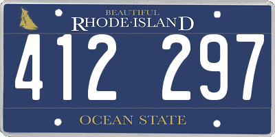 RI license plate 412297
