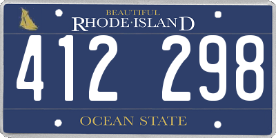 RI license plate 412298