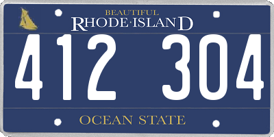 RI license plate 412304