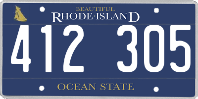 RI license plate 412305