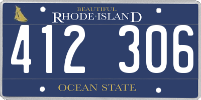 RI license plate 412306