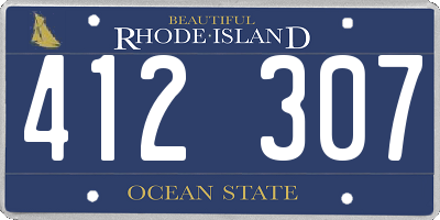 RI license plate 412307