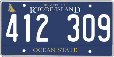 RI license plate 412309