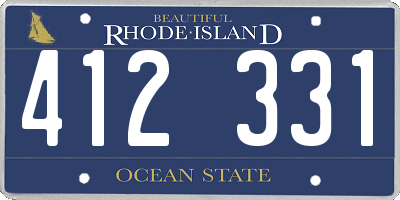 RI license plate 412331