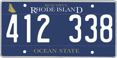 RI license plate 412338
