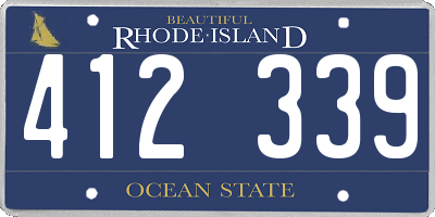 RI license plate 412339