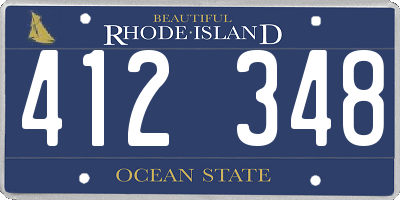 RI license plate 412348