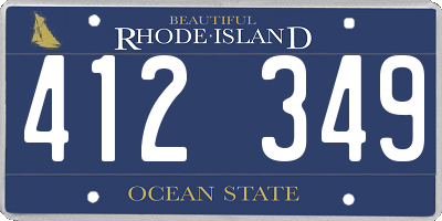 RI license plate 412349