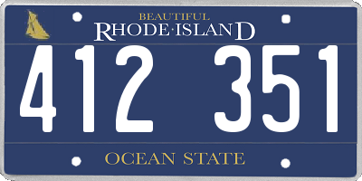 RI license plate 412351