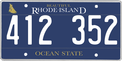 RI license plate 412352