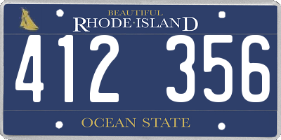 RI license plate 412356