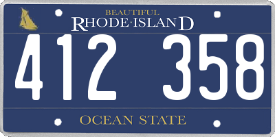 RI license plate 412358