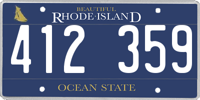 RI license plate 412359