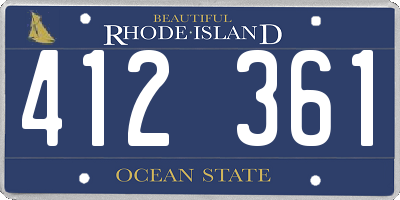 RI license plate 412361