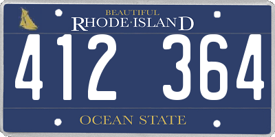 RI license plate 412364