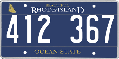 RI license plate 412367