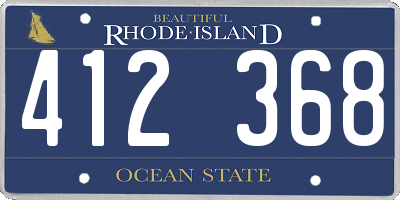 RI license plate 412368