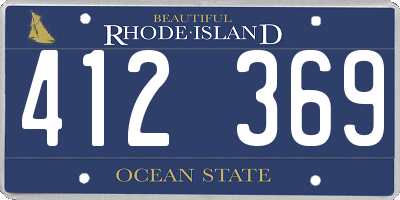 RI license plate 412369