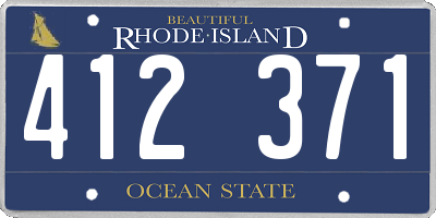 RI license plate 412371