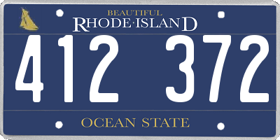 RI license plate 412372