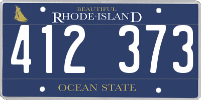 RI license plate 412373