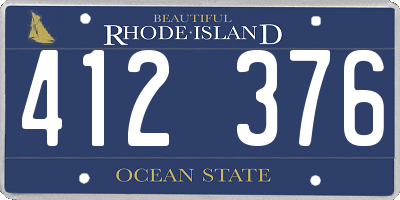 RI license plate 412376
