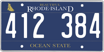 RI license plate 412384