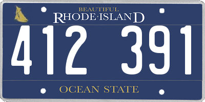 RI license plate 412391