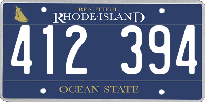 RI license plate 412394