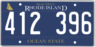 RI license plate 412396
