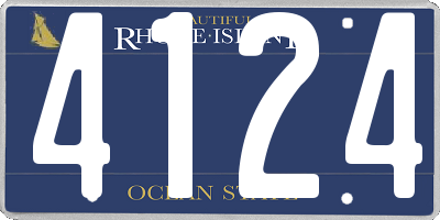 RI license plate 4124