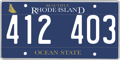 RI license plate 412403