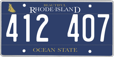 RI license plate 412407