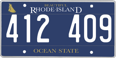 RI license plate 412409