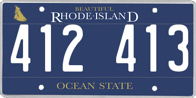 RI license plate 412413