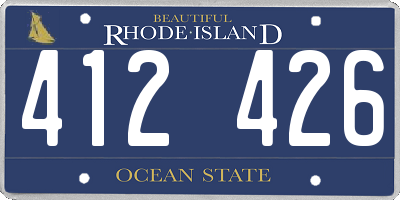 RI license plate 412426