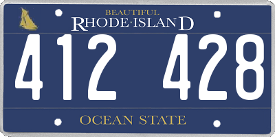 RI license plate 412428