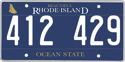 RI license plate 412429