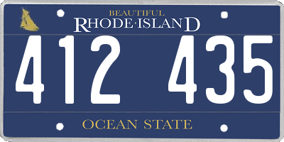 RI license plate 412435