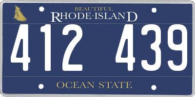 RI license plate 412439