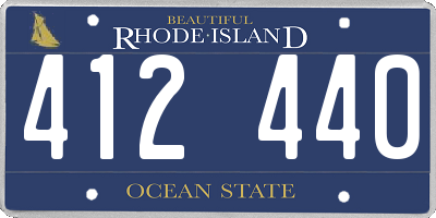 RI license plate 412440
