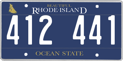 RI license plate 412441