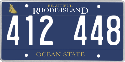 RI license plate 412448